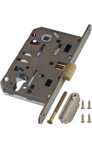 Защёлка магнитная под ключевой цилиндр AGB MEDIANA POLARIS с ответной планкой (бронза) B061035012+В014020512