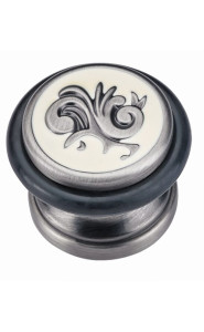 Дверной ограничитель ARCHIE GENESIS G017 BL.SILVER, чернёное серебро, напольный