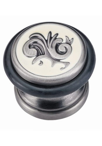 Дверной ограничитель ARCHIE GENESIS G017 BL.SILVER, чернёное серебро, напольный