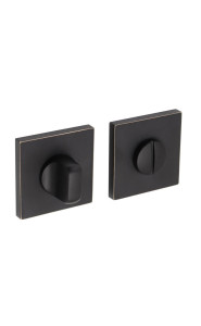 Завёртка сантехническая ADDEN BAU WC SQ-003 BLACK / GOLD RIM (цвет ЧЁРНЫЙ МАТОВЫЙ/ ЗОЛОТО)