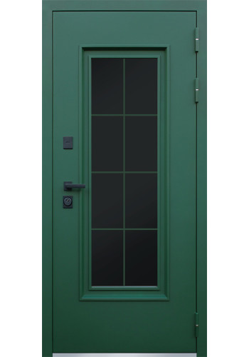 Стальная дверь "Олимп" с окном и английской решеткой (терморазрыв 3к) Стальная дверь "Олимп" с окном и английской решеткой (терморазрыв 3к)