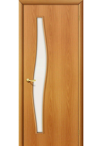 Межкомнатная дверь 6С, со стеклом, цвет МиланОрех