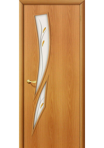 Межкомнатная дверь 8Ф, со стеклом, цвет МиланОрех