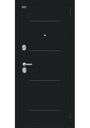 Входная дверь Лайн, цвет Букле черное/Cappuccino Veralinga