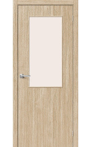 Межкомнатная дверь Гост-7, со стеклом, цвет БелДуб