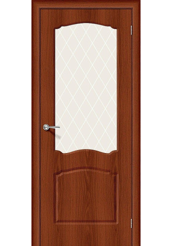 Межкомнатная дверь Альфа-2, со стеклом, цвет Italiano Vero