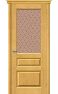 Межкомнатная дверь М5, со стеклом, цвет Медовый Межкомнатная дверь М5, со стеклом, цвет Медовый