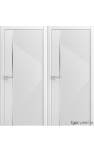 Межкомнатная дверь Fortuna эмаль белая,хром молдинг Межкомнатная дверь Fortuna эмаль белая,хром молдинг