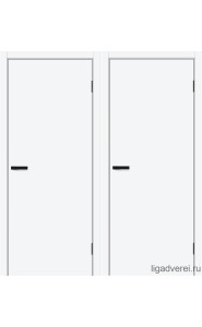 Межкомнатная дверь Prime, ПЭТ белая, алюминиевая черная кромка с 4-х сторон Межкомнатная дверь Prime, ПЭТ белая, алюминиевая черная кромка с 4-х сторон