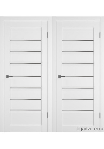 Межкомнатная дверь Extra эмалит белый, стекло белое