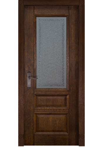 Дверь Аристократ 2 со стеклом Античный орех