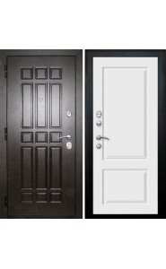 Дверь мет. SD Prof-5 Квадро 2 Венге/Белый, со стеклом Дверь мет. SD Prof-5 Квадро 2 Венге/Белый, со стеклом