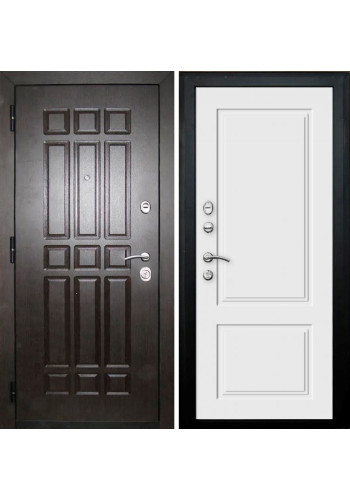 Дверь мет. SD Prof-5 Квадро 2 Венге/Белый, со стеклом Дверь мет. SD Prof-5 Квадро 2 Венге/Белый, со стеклом