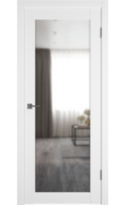 Межкомнатная дверь Emalex 32, со стеклом, цвет Emalex Ice