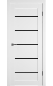 Межкомнатная дверь Emalex 27, со стеклом, цвет Emalex Ice