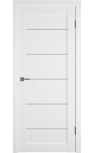 Межкомнатная дверь Emalex 27, со стеклом, цвет Emalex Ice