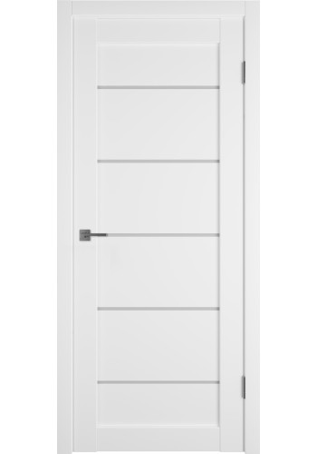 Межкомнатная дверь Emalex 27, со стеклом, цвет Emalex Ice