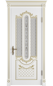 Межкомнатная дверь Alexandria, со стеклом, цвет Polar PG