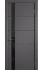 Межкомнатная дверь Trivia, со стеклом, цвет Graphite