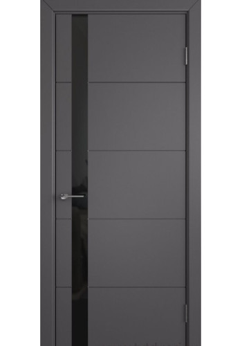 Межкомнатная дверь Trivia, со стеклом, цвет Graphite Межкомнатная дверь Trivia, со стеклом, цвет Graphite