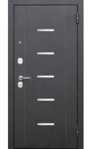 Дверь входная Формен Ф7 Антик серебро Белый ясень, зеркало