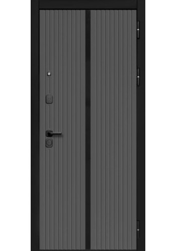 Дверь входная Формен Ф9 Графит,черная лакобель-Белый