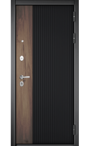 Дверь Мастино TRUST MASS PP Ч.М.М. Черный Матовый 9S-401ГМ Кале